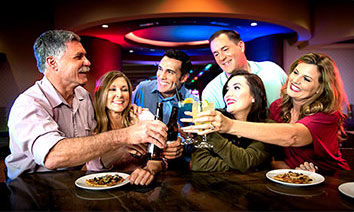 Friends enjoying drinks